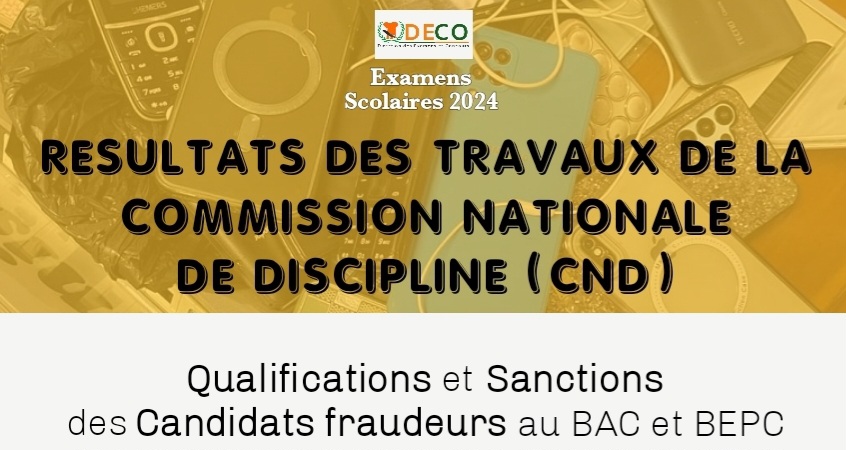 Consultez les sanctions des candidats ayant la mention fraude au BEPC et au BAC  2024